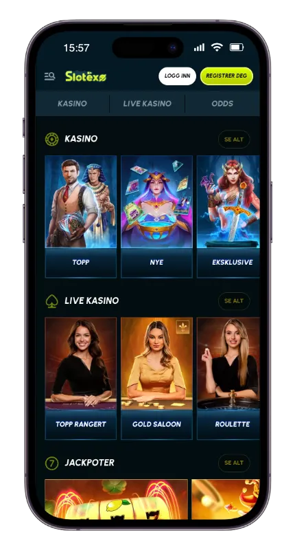 Slotexo casino på mobil