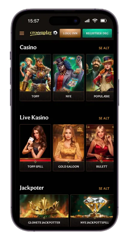 CrownPlay casino på mobil